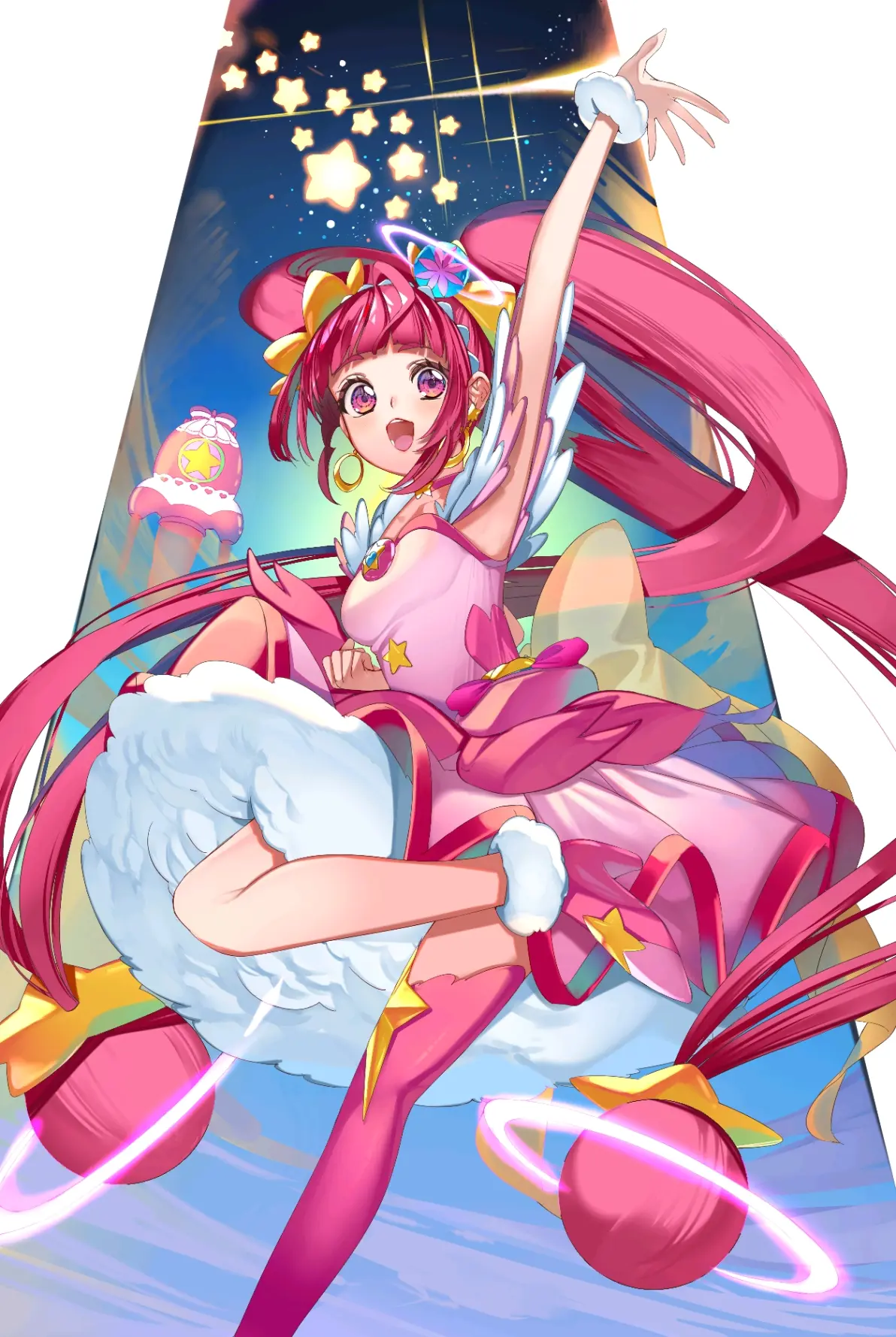 宛如花仙子♡ – 粉色长发女子插画特辑-远灯归影