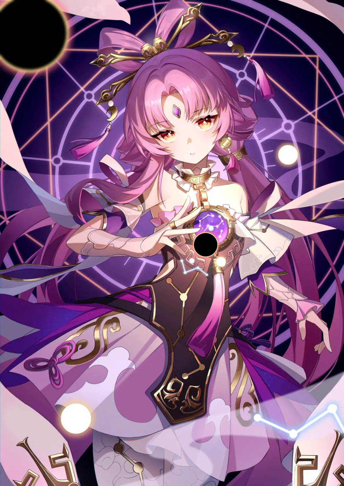 宛如花仙子♡ – 粉色长发女子插画特辑-远灯归影