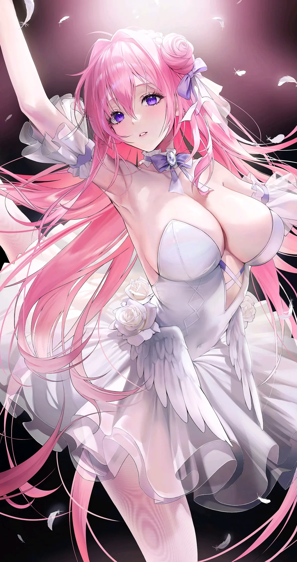 宛如花仙子♡ – 粉色长发女子插画特辑-远灯归影