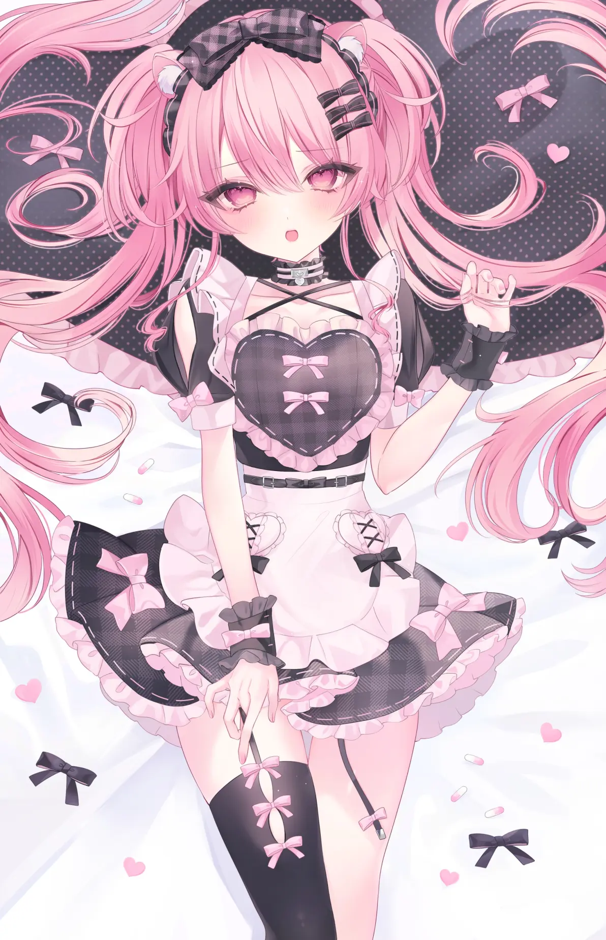 宛如花仙子♡ – 粉色长发女子插画特辑-远灯归影
