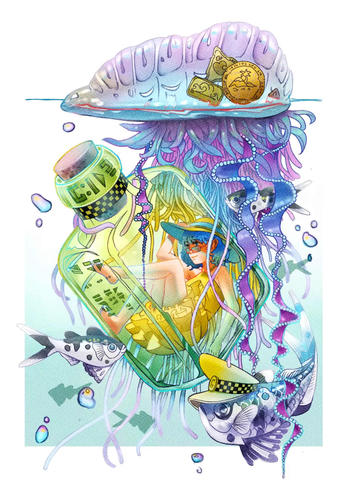 透明的面纱 – 玻璃中的世界插画特辑-远灯归影