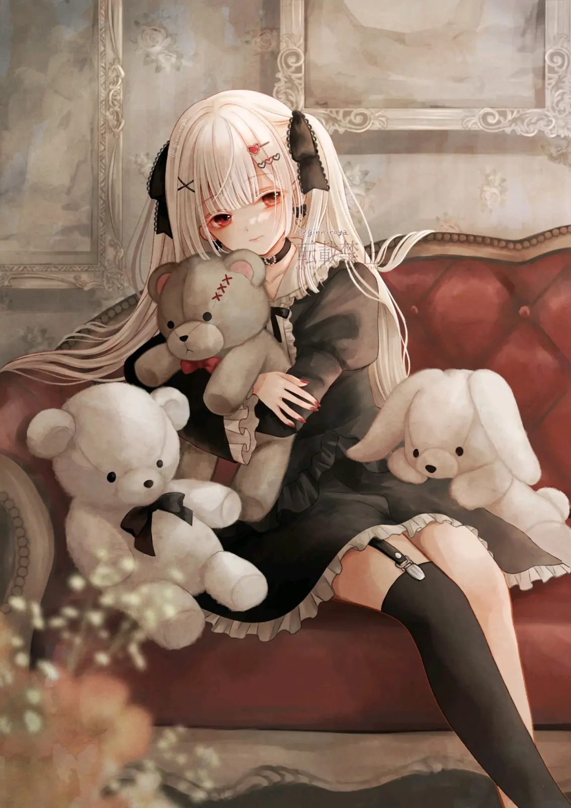 点缀室内空间♡ – 沙发插画特辑-远灯归影